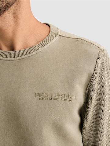 PME Legend - Sudadera 'Sweatshirt with knitted sleeves and print' en beige