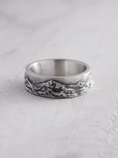 REYTEL Ring 'MOUNTAINS' in Silver, Item view