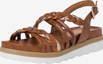 MARCO TOZZI Strap Sandals in Brown: front