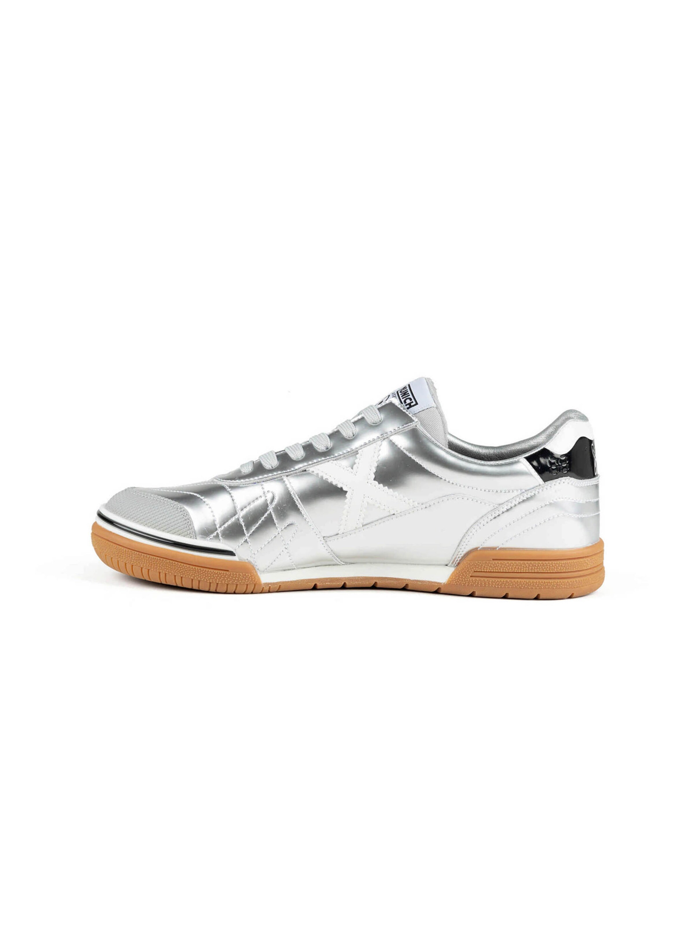 Baskets basses ' GRESCA ' MUNICH en argent : devant