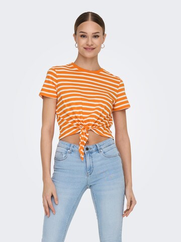 oranžinė ONLY Marškinėliai 'MAY': priekis