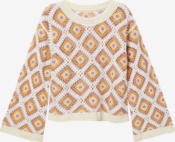 Desigual Sweater 'Crochet' in White: front