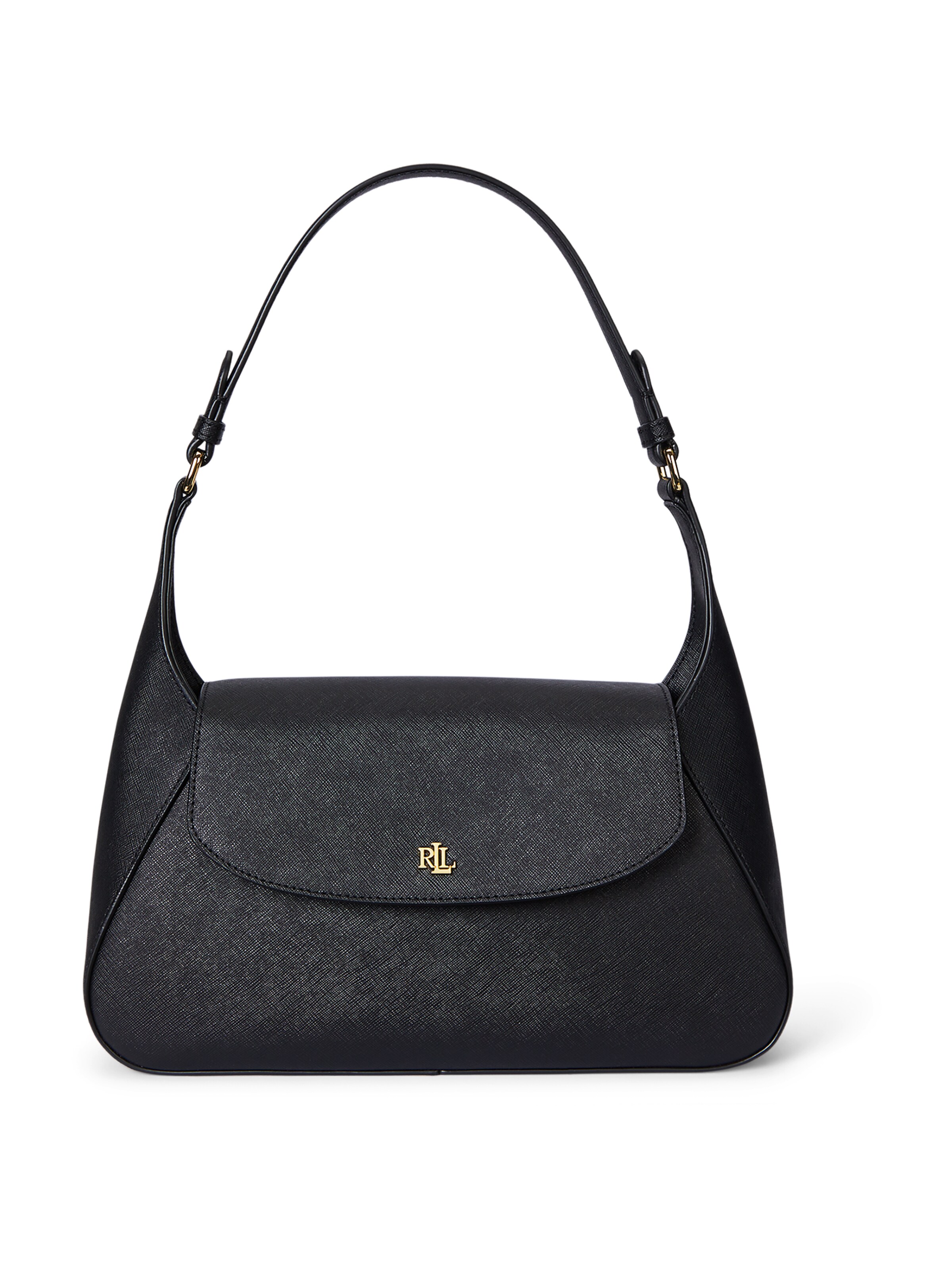 Lauren Ralph Lauren Axelremsväska i svart: framsida