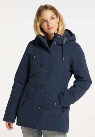 DreiMaster Vintage Winterjas in Blauw: voorkant