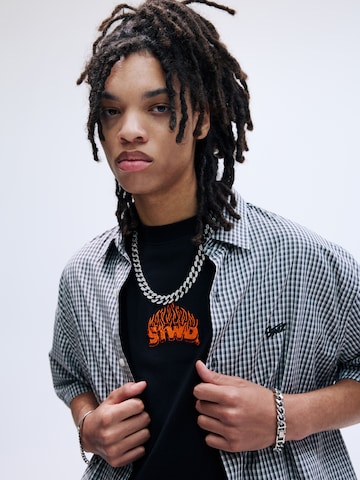 Pull&Bear Shirt 'STWD' in Black