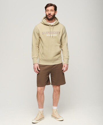 Sweat-shirt Superdry en beige : devant