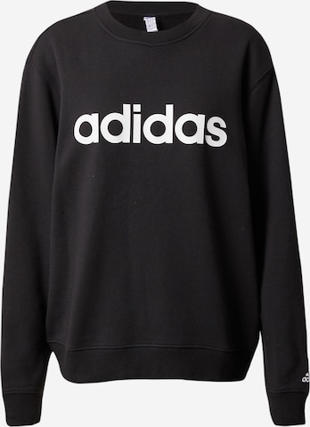 ADIDAS SPORTSWEAR Sport sweatshirt 'Essentials Linear' i svart: framsida