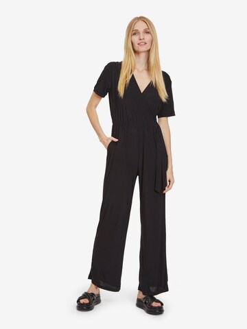 Cartoon Jumpsuit in Black: front