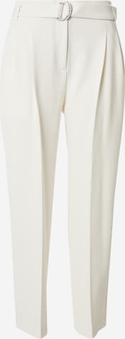 BOSS Pleat-Front Pants 'Tapiah' in White: front