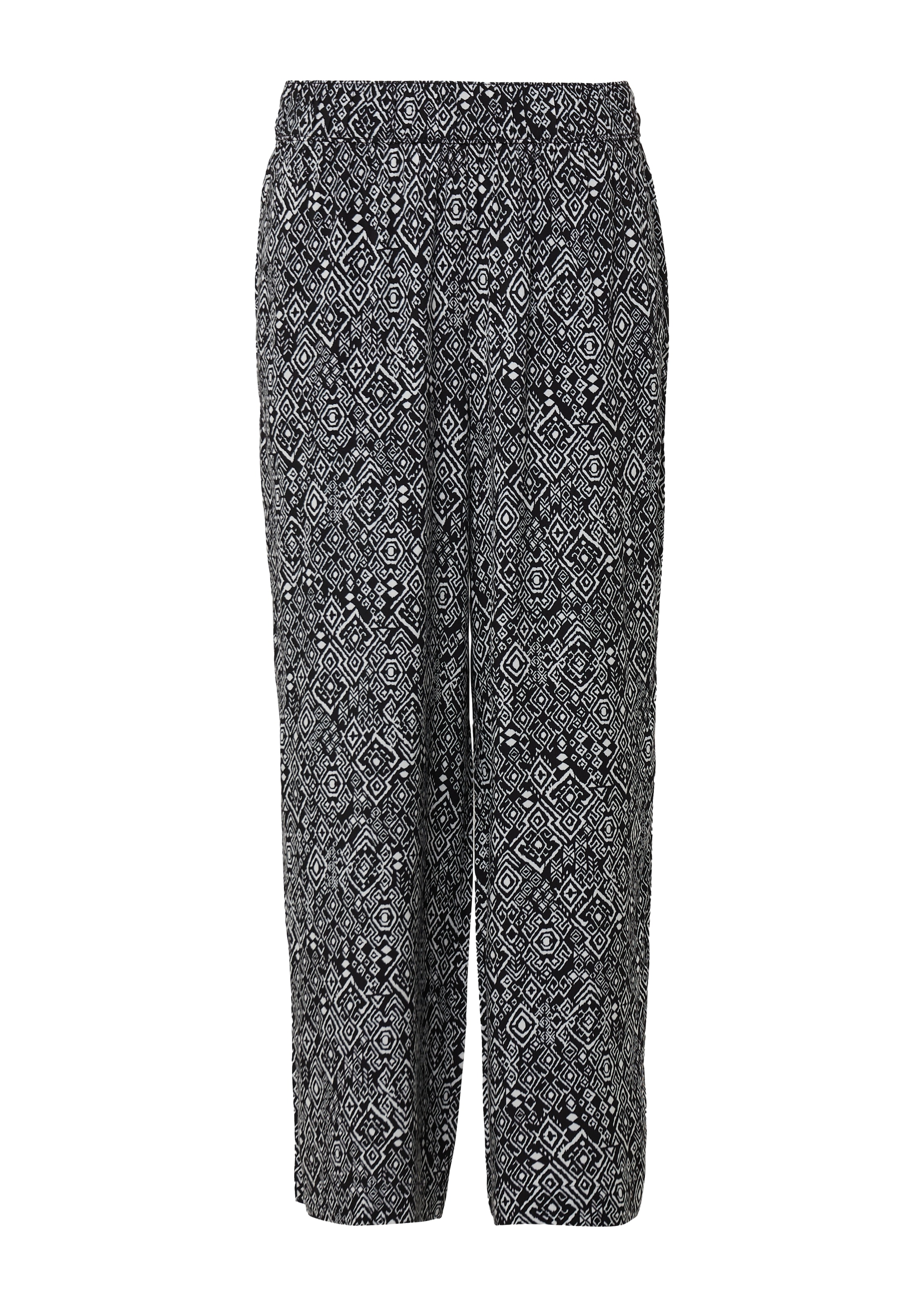 s.Oliver Wide leg Broek in Zwart: voorkant