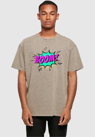 Merchcode Shirt 'Boom Comic' in Braun: predná strana