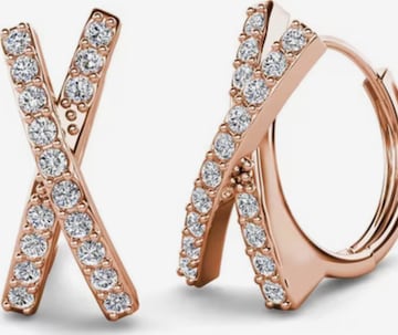 ROUGEMONT Jewellery Ohrringe 'Funkelnde Damen Creolen Ohrringe' in Gold: Vorderseite