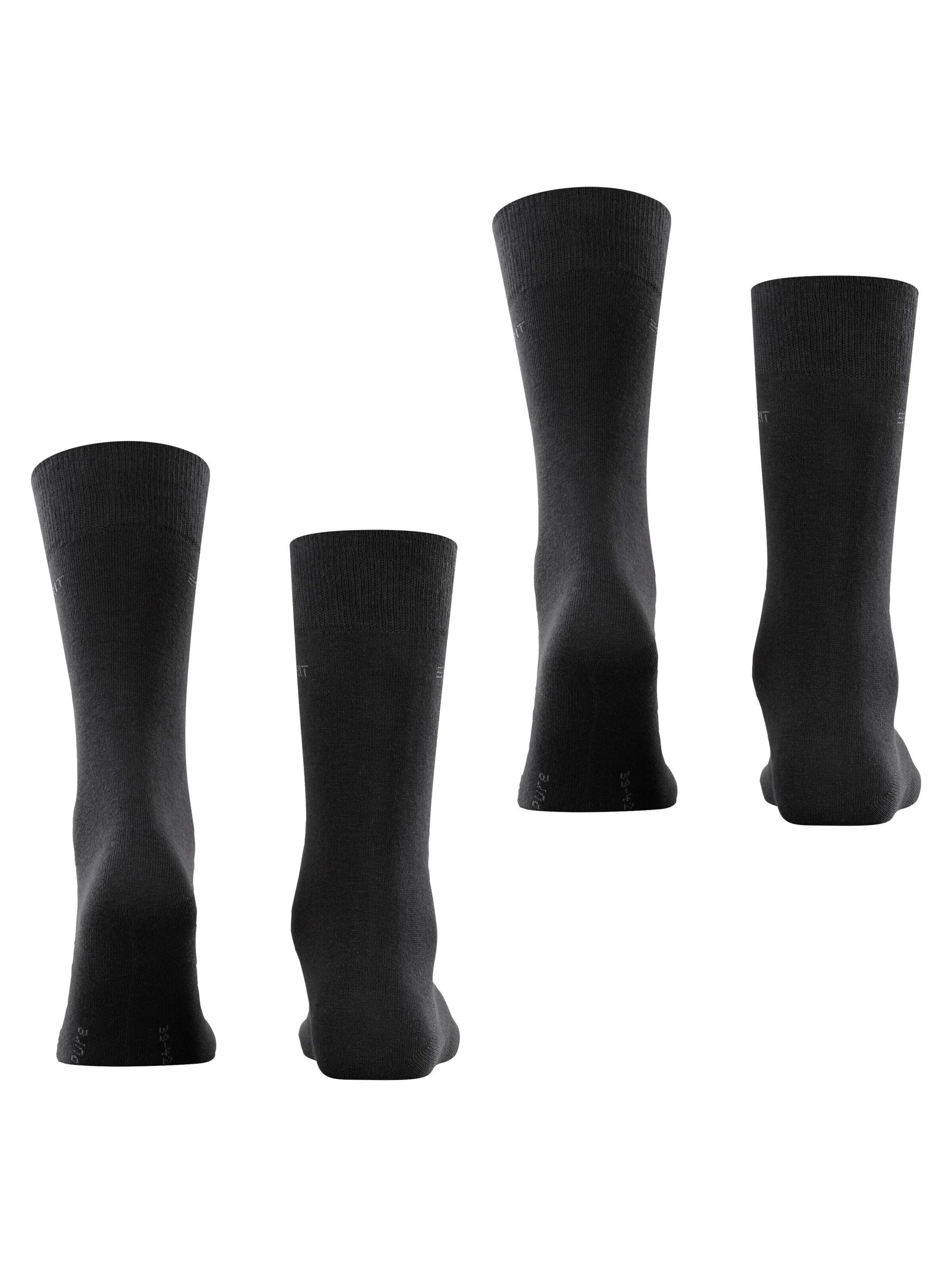 ESPRIT Socken 'Basic Uni 2-Pack'‌ in Schwarz