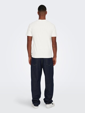 T-Shirt 'Frankie' Only & Sons en blanc