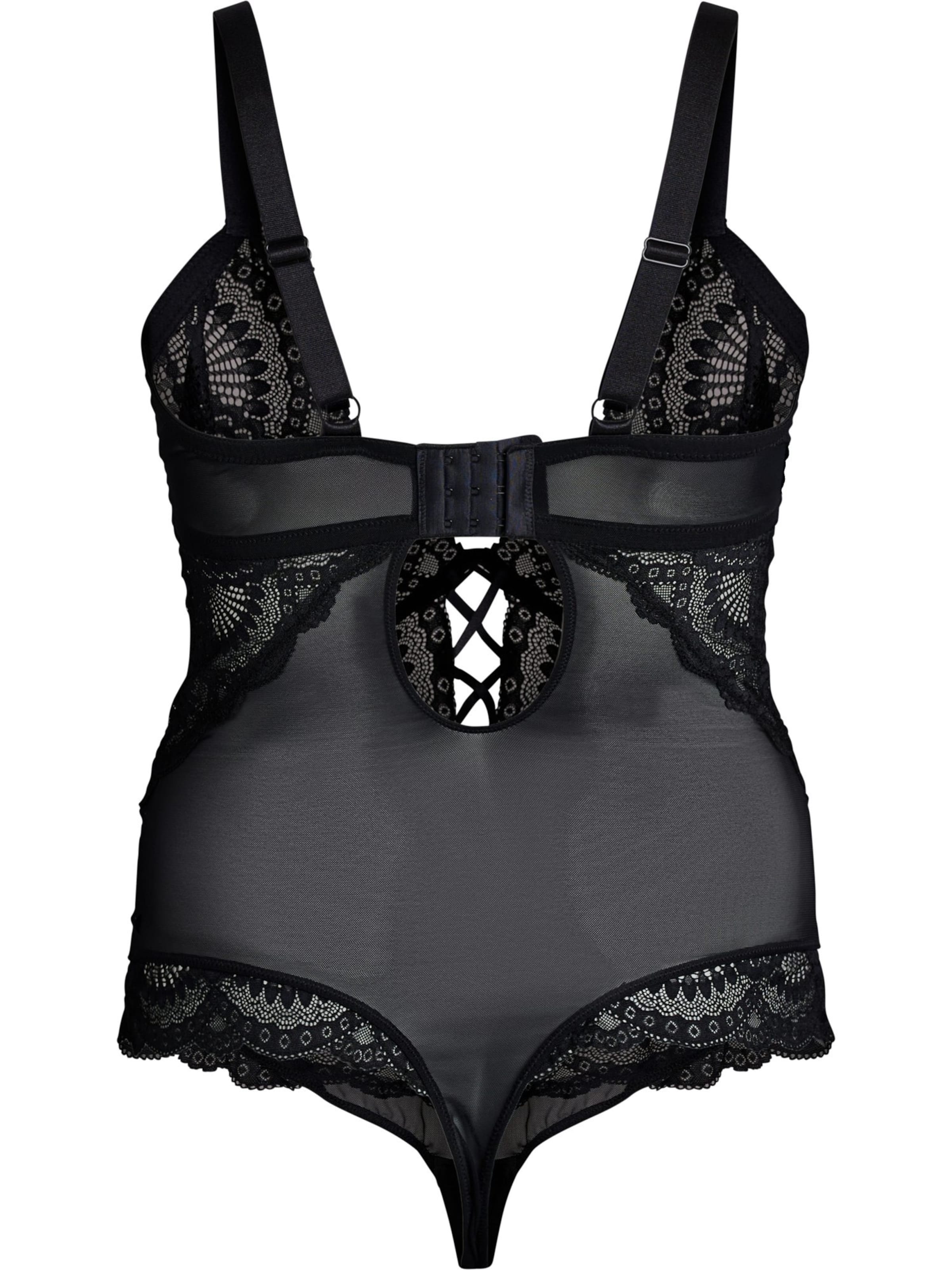 Body lingerie 'Caetta' Devoted by Zizzi en noir