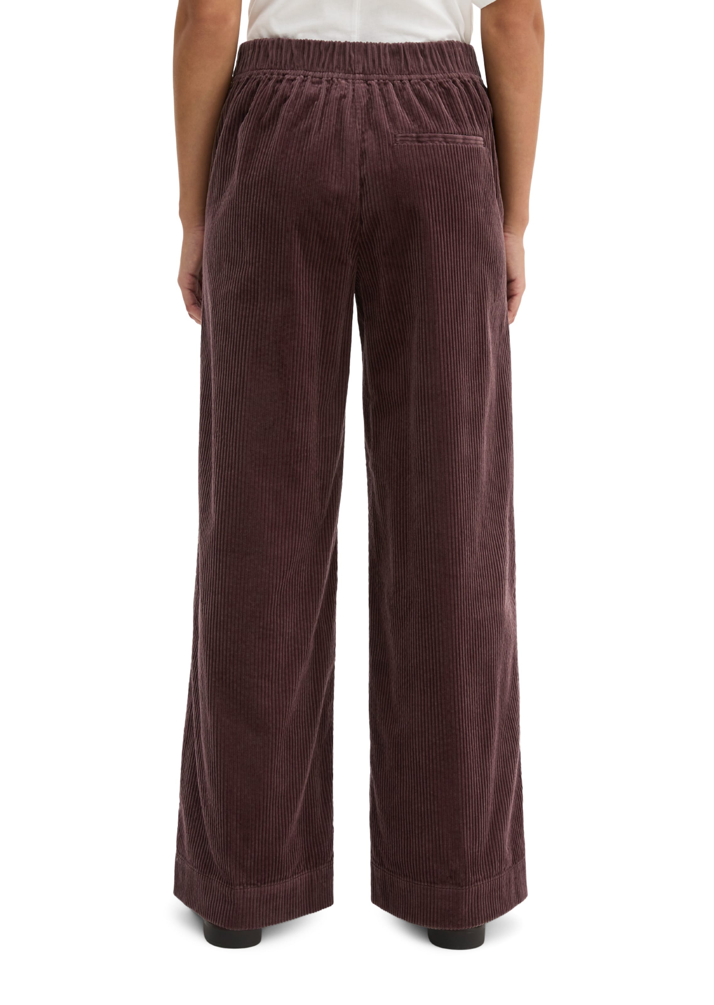 Marc O'Polo Wide leg Broek in Rood