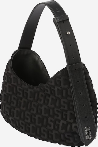 GCDS Shoulder bag 'COMMA' in Black: front