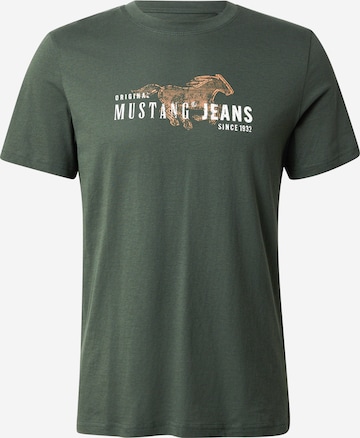 MUSTANG - Camiseta 'AUSTIN' en verde: frente