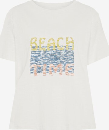 T-shirt BEACH TIME en blanc