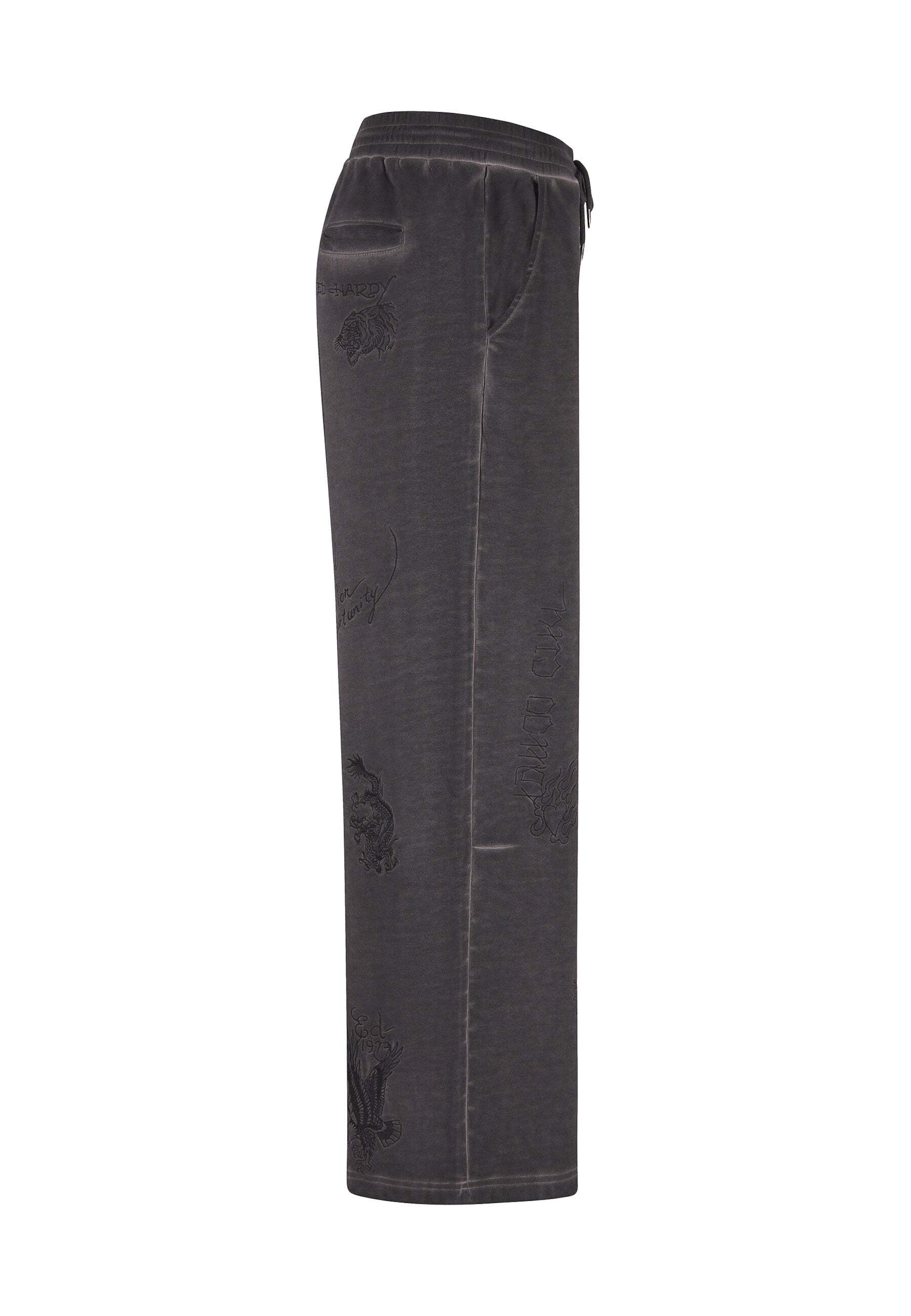 Regular Pantalon Ed Hardy en gris