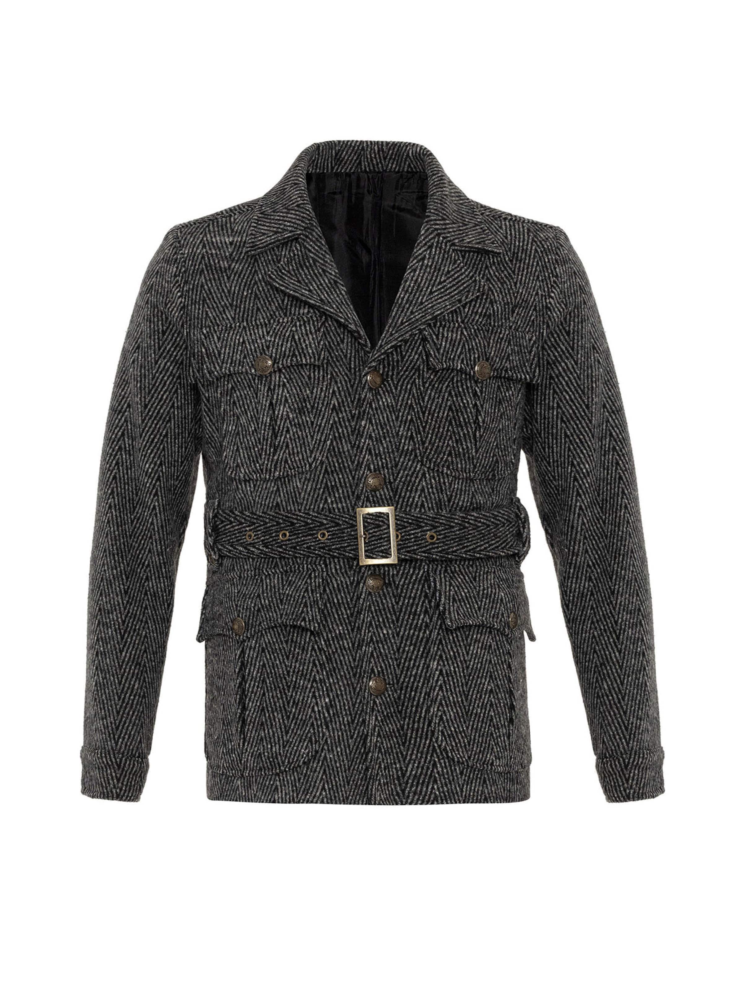 pelēks Antioch Starpsezonu mētelis: no priekšpuses