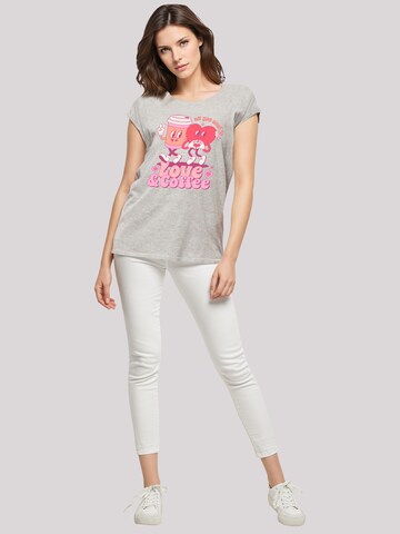 F4NT4STIC Shirt 'Love and Coffe Valentinstag' in Grey