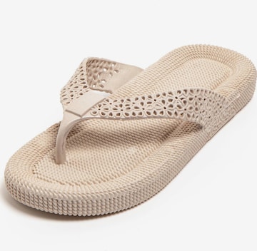 Brasileras Pantolette 'Flopee' in Beige: Vorderseite