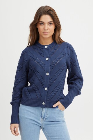 PULZ Jeans Knit Cardigan 'Amy' in Blue: front