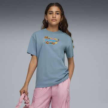 T-Shirt PUMA en bleu : devant