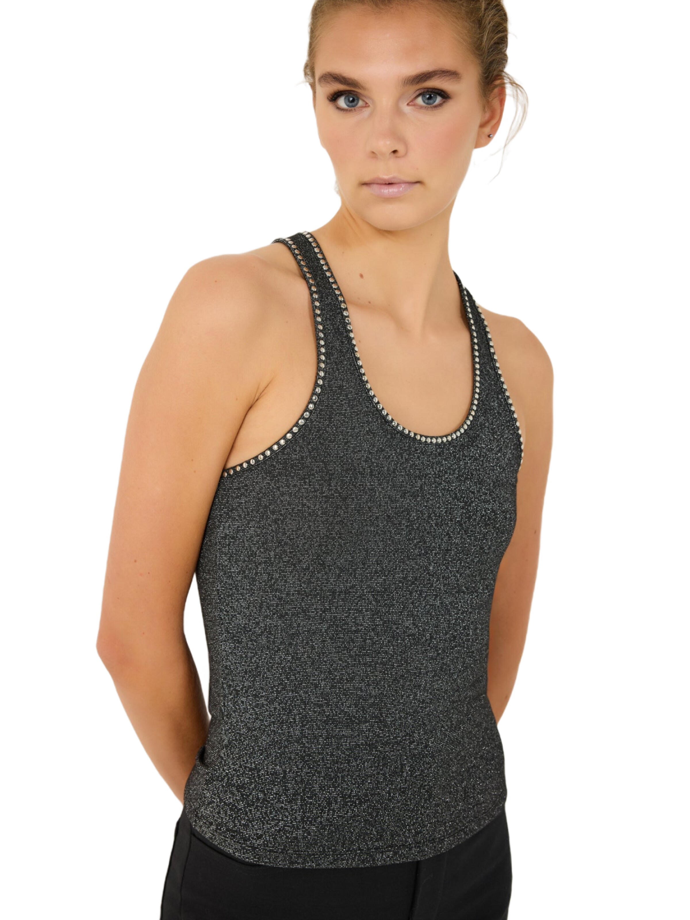 No Matter What Top in Grijs: voorkant