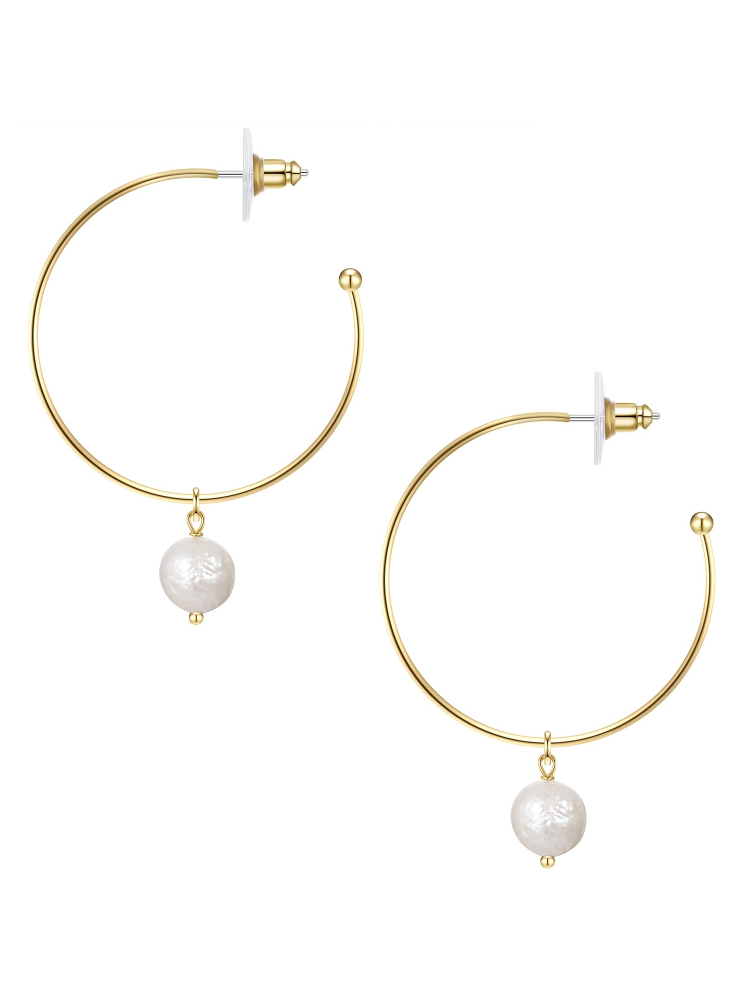 Boucles d'oreilles Yokoamii en or : devant