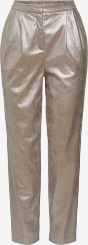 ESPRIT Regular Pleat-Front Pants in Grey: front