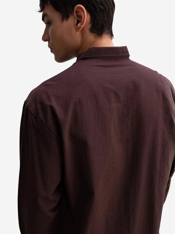 Fit confort Chemise Giesto en marron