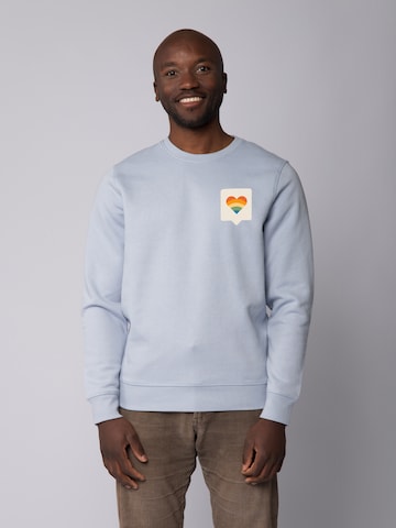 Felpa 'Von Herzen' di Watapparel in blu: frontale