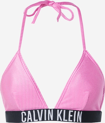 Calvin Klein Swimwear Triangle Bikini Top 'Intense Power' in Pink: front