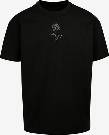 Maglietta 'Rose' di Merchcode in nero: frontale