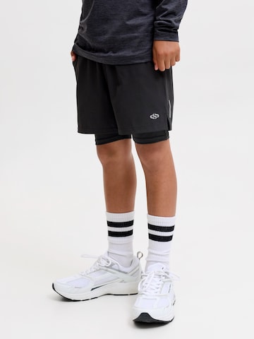 Jack & Jones Junior Regular Broek 'JJSFLUX' in Zwart: voorkant