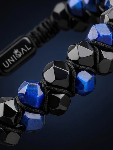 UNIQAL Armband 'BLAUES TIGERAUGE TURMALIN' in Gemengde kleuren