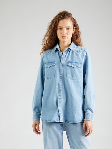 SISTERS POINT Blouse 'OSA-SH' in Blauw: voorkant