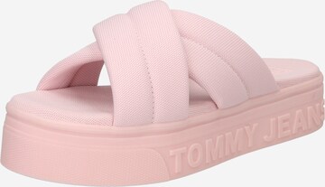 Tommy Jeans Muiltjes in Roze: voorkant