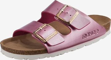 ROHDE Mules ' Alba' in Pink: front