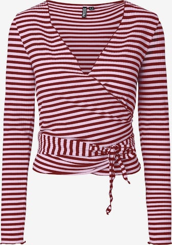 T-shirt 'PCLAYA' PIECES en rouge : devant