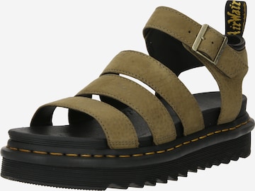 Dr. Martens Sandalen met riem 'Blaire' in Groen: voorkant