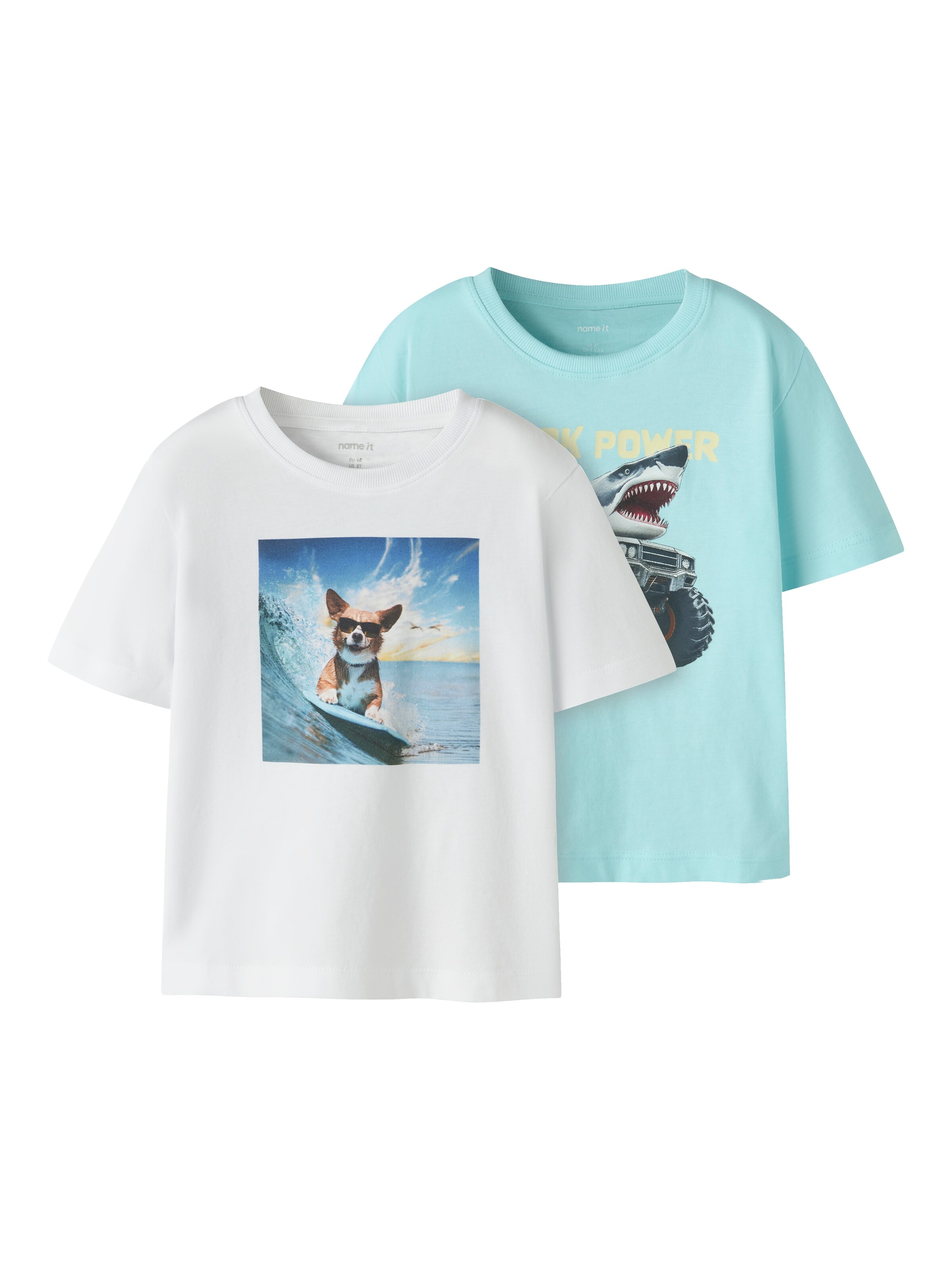 Maglietta 'NMMVOTO' di NAME IT in blu: frontale