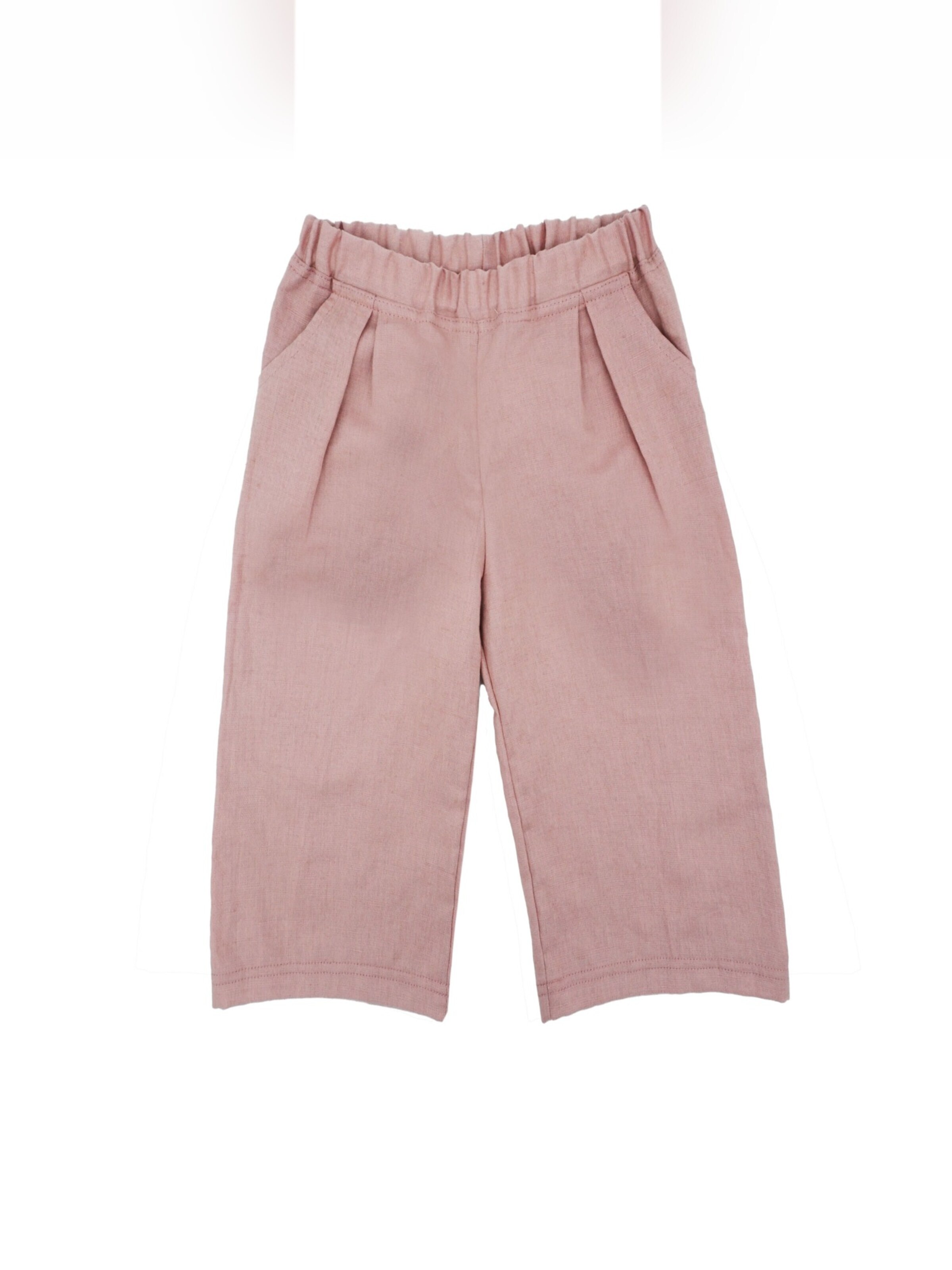 MAXIMO Regular Pants 'GOTS MINI GIRL-Hose 7/8 Länge, Leinenoptik' in Pink: front