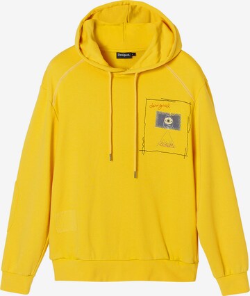 Sweat-shirt Desigual en jaune : devant