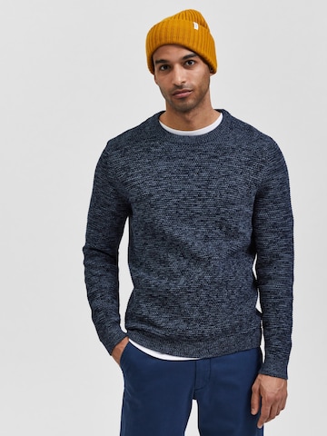 SELECTED HOMME Pullover 'Vince' in Blau