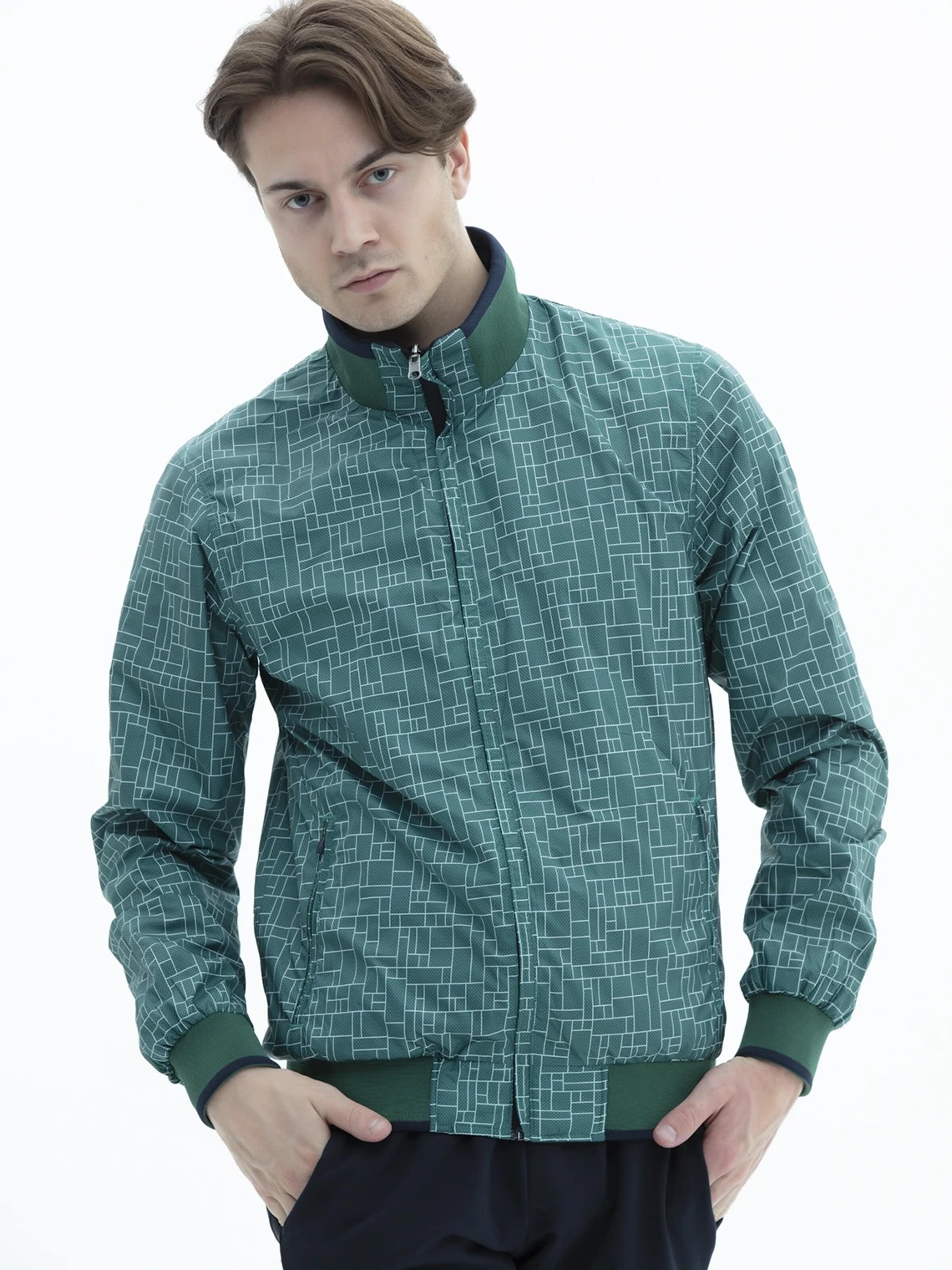 Veste mi-saison 'HEDRO' SCR. en vert : devant