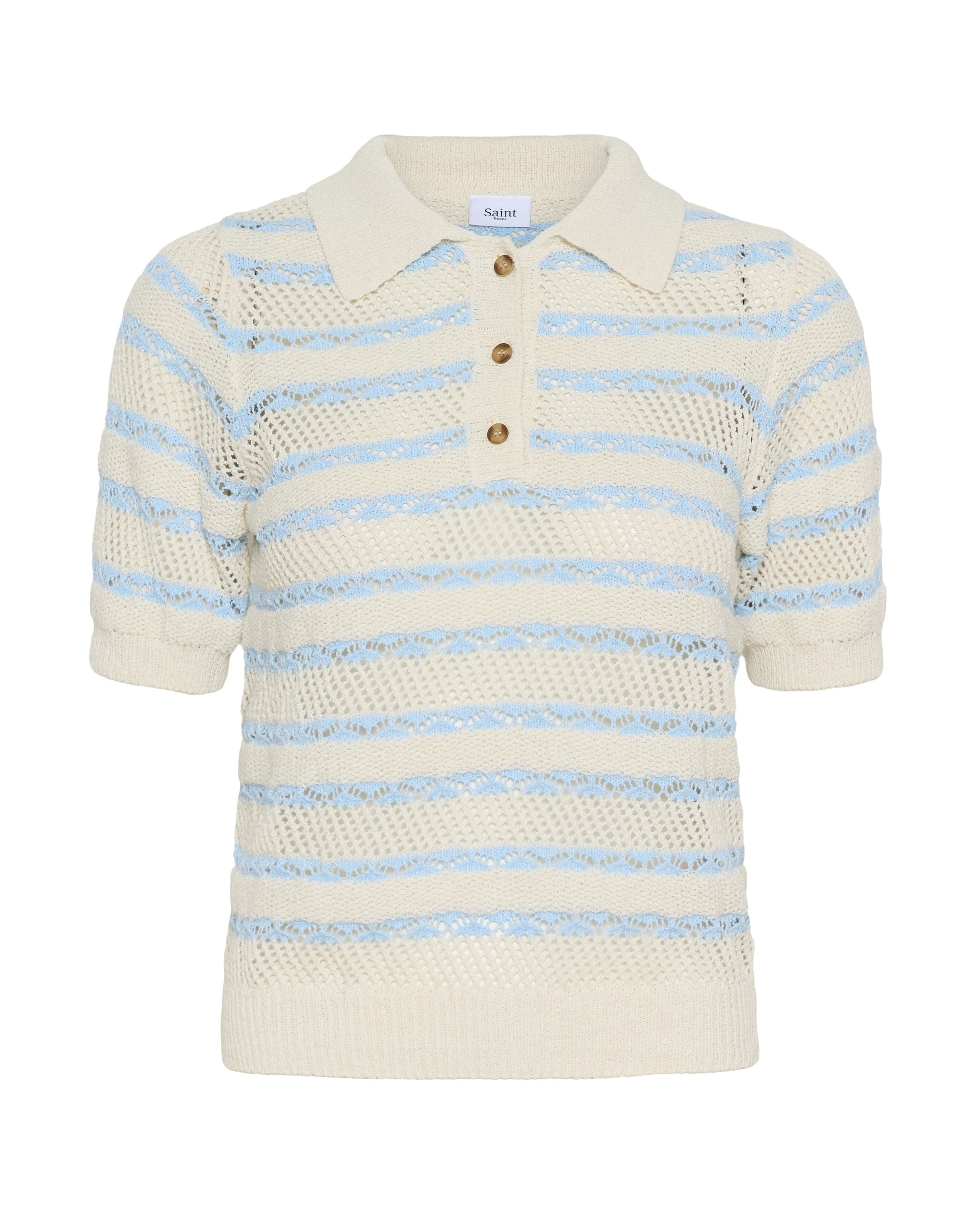 SAINT TROPEZ Pullover 'SZRosetta' em azul claro / offwhite, Vista do artigo