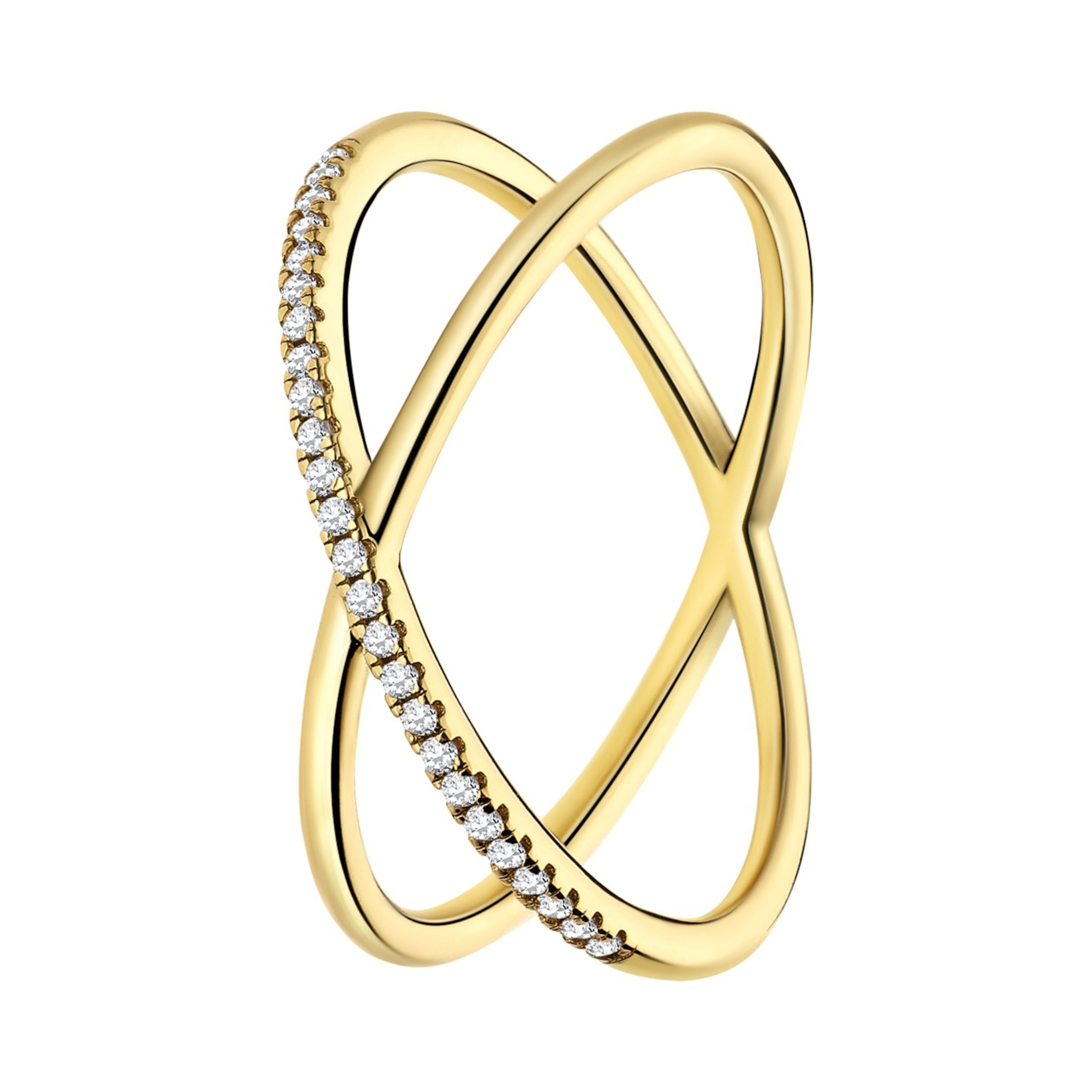 Lucardi Ring in Goud: voorkant